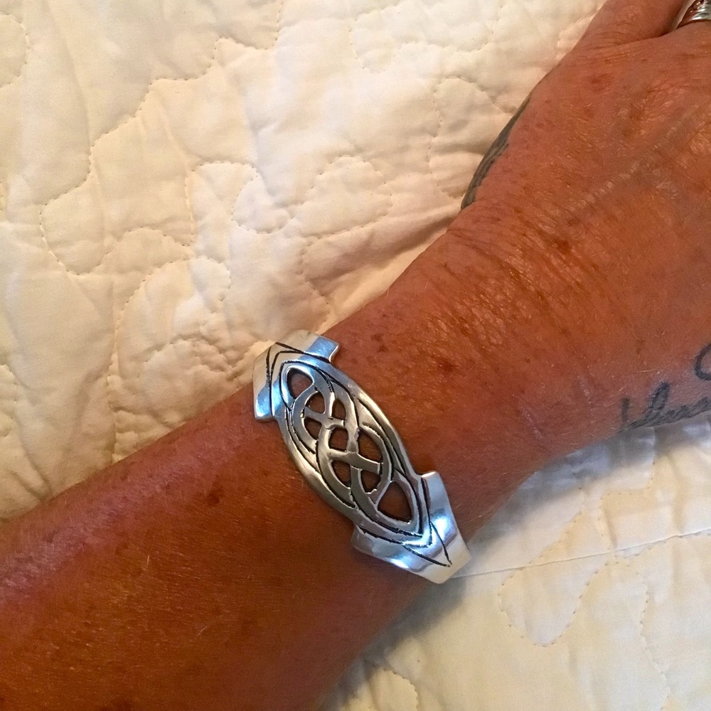 Silver cuff bracelet
